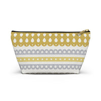 Ribbon Candy Accessory Pouch w T-bottom in Yellow